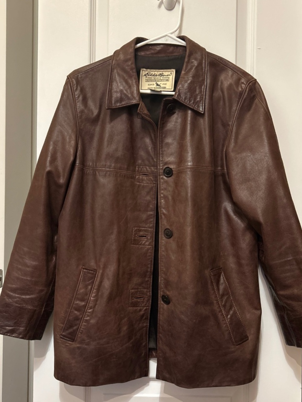 Vintage Eddie Bauer Brown Leather Jacket